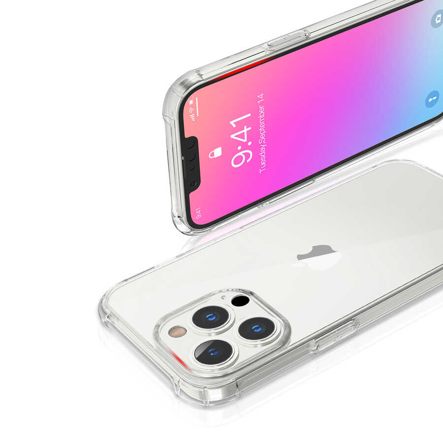 iPhone%20Uyumlu%2013%20Pro%20Kılıf%20Kajsa%20Transparent%20Kapak