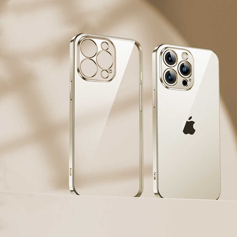 iPhone%20Uyumlu%2013%20Pro%20Max%20Benks%20Matte%20Electroplated%20TPU%20Kapak-Gold