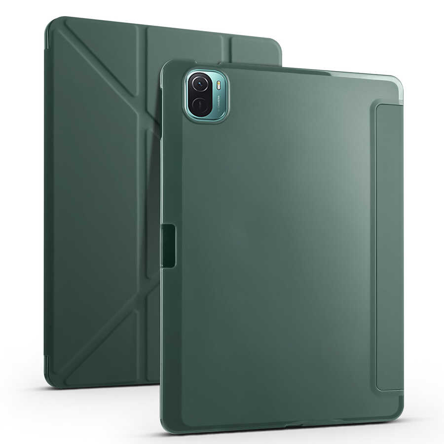 Xiaomi%20Uyumlu%20%20Mi%20Pad%205%20Kılıf%20Zore%20Tri%20Folding%20Kalem%20Bölmeli%20Standlı%20Kılıf-Koyu%20yeşil