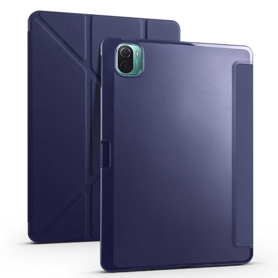 Xiaomi%20Uyumlu%20%20Mi%20Pad%205%20Kılıf%20Zore%20Tri%20Folding%20Kalem%20Bölmeli%20Standlı%20Kılıf-Lacivert