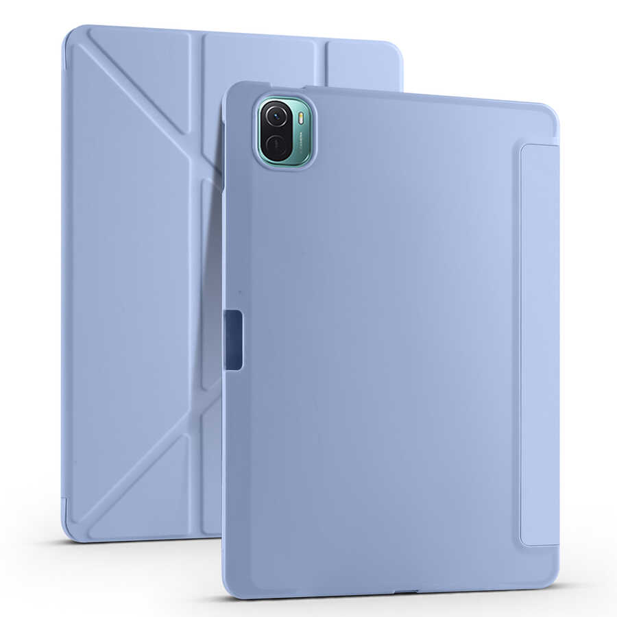 Xiaomi%20Uyumlu%20%20Mi%20Pad%205%20Kılıf%20Zore%20Tri%20Folding%20Kalem%20Bölmeli%20Standlı%20Kılıf-Mavi