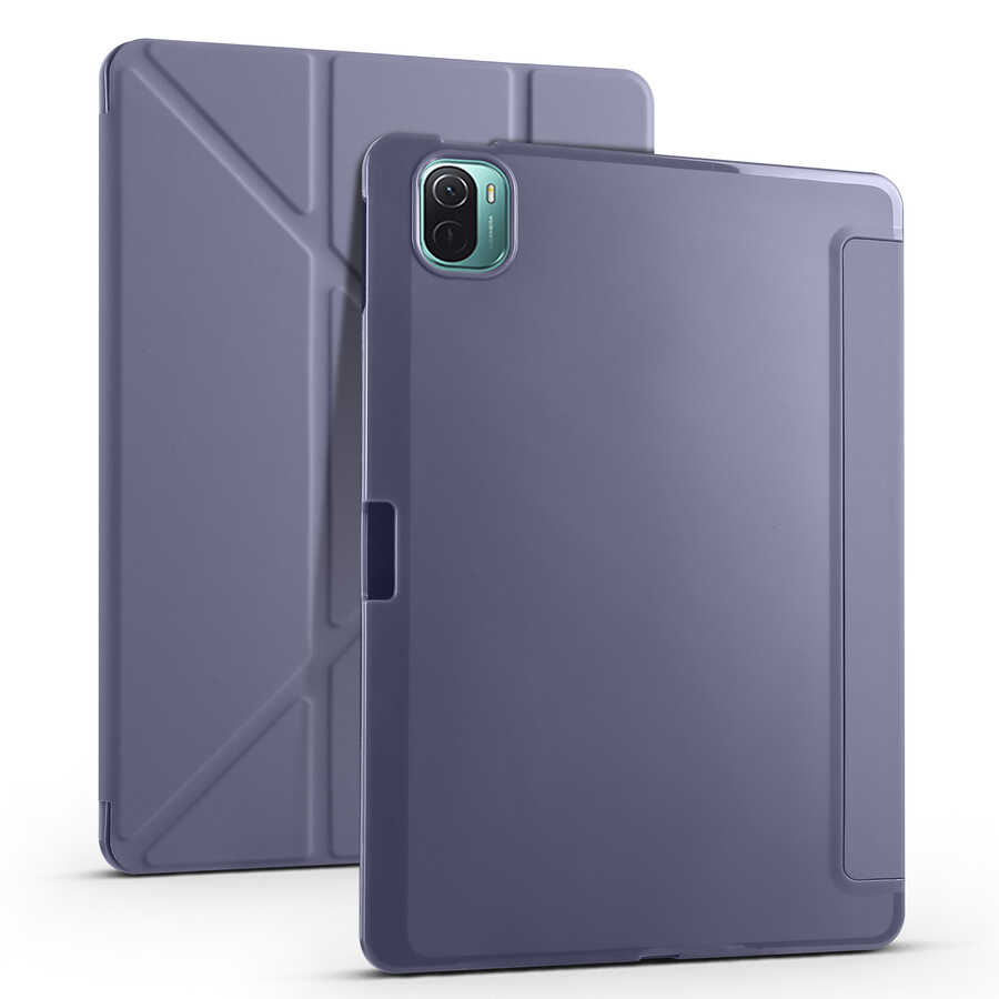 Xiaomi%20Uyumlu%20%20Mi%20Pad%205%20Kılıf%20Zore%20Tri%20Folding%20Kalem%20Bölmeli%20Standlı%20Kılıf-Mor