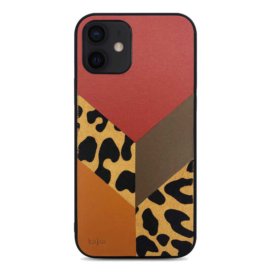 iPhone%20Uyumlu%2012%20Kılıf%20Kajsa%20Glamorous%20Serisi%20Leopard%20Combo%20Kapak-Kırmızı