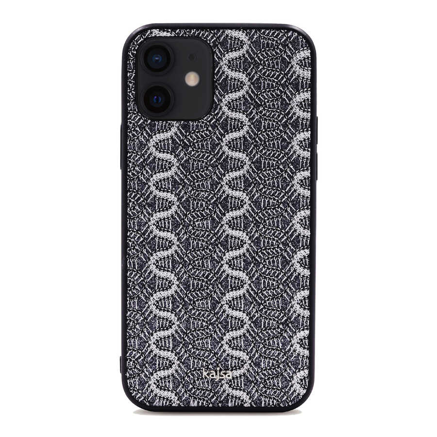 iPhone%20Uyumlu%2012%20Kılıf%20Kajsa%20Glamorous%20Serisi%20Waterfall%20Pattern%20Kapak-Gri