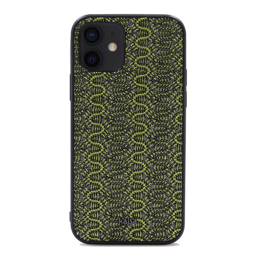 iPhone%20Uyumlu%2012%20Kılıf%20Kajsa%20Glamorous%20Serisi%20Waterfall%20Pattern%20Kapak-Yeşil