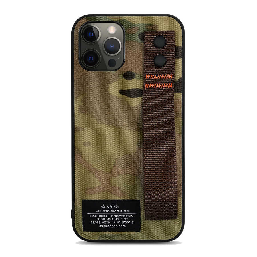 iPhone%20Uyumlu%2012%20Pro%20Kılıf%20Kajsa%20Cordura%20Serisi%20Military%20Kapak-Kahverengi