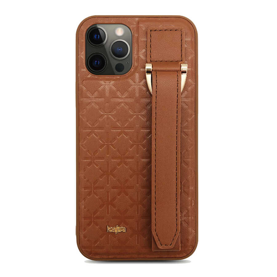 iPhone%20Uyumlu%2012%20Pro%20Kılıf%20Kajsa%20Neo%20Clasic%20Serisi%20Mono%20K%20Strap%20Kapak