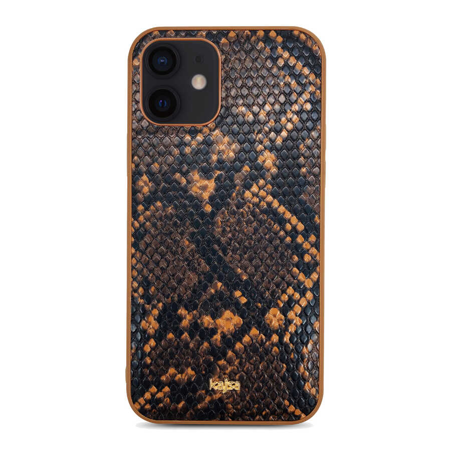 iPhone%20Uyumlu%2012%20Kılıf%20Kajsa%20Glamorous%20Serisi%20Snake%20Pattern%20Kapak-Sarı