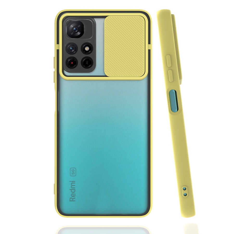 Xiaomi%20Uyumlu%20%20Poco%20M4%20Pro%205G%20Kılıf%20Zore%20Lensi%20Kapak-Sarı