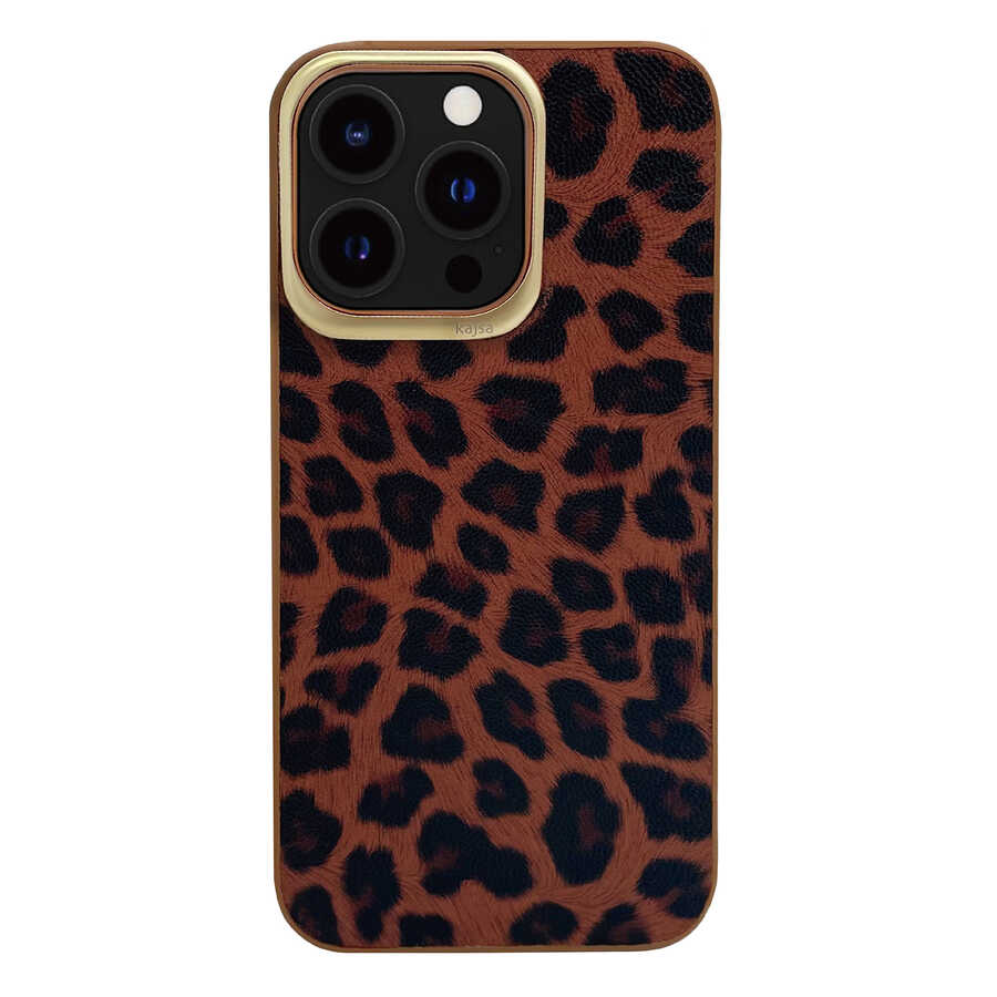 iPhone%20Uyumlu%2013%20Pro%20Kılıf%20Kajsa%20Glamorous%20Serisi%20Leopard%20Combo%20Kapak