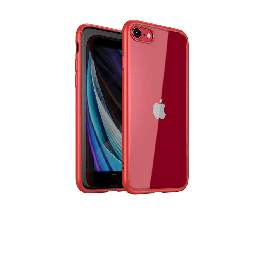 iPhone%20Uyumlu%20SE%202022%20Kılıf%20Zore%20Hom%20Silikon-Kırmızı