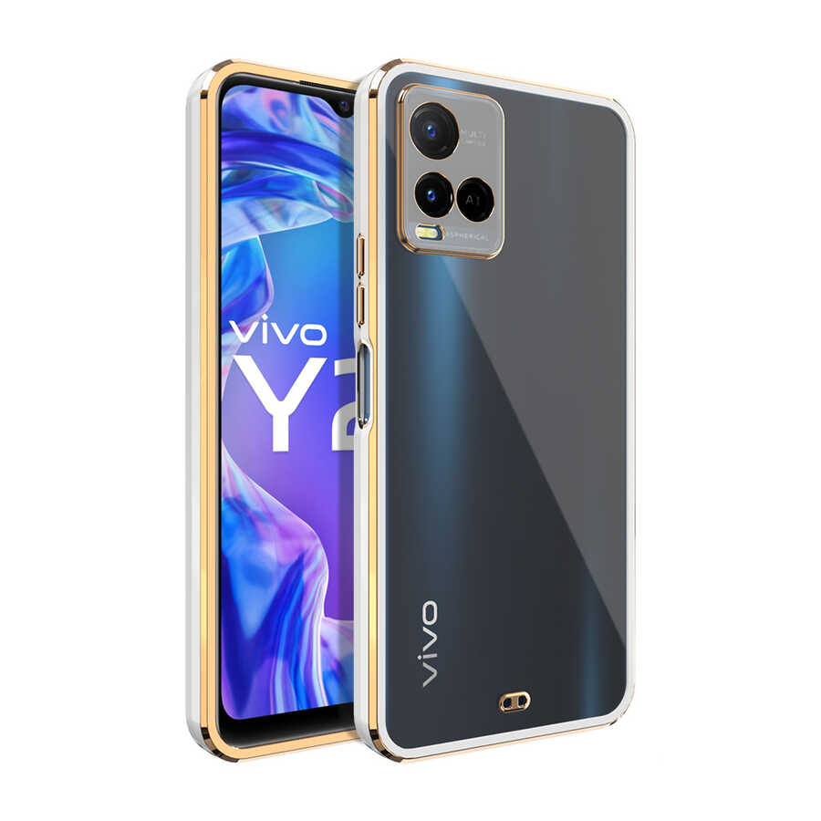 Vivo%20Y33S%20Kılıf%20Zore%20Voit%20Clear%20Kapak-Beyaz