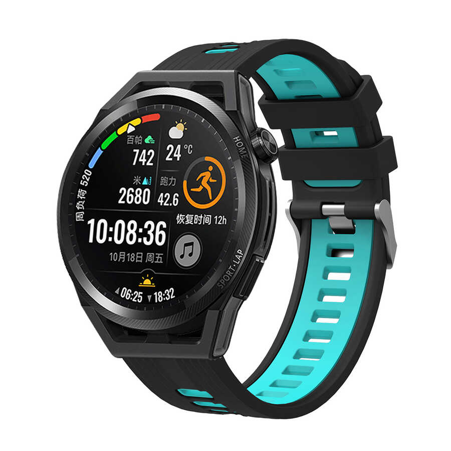 Xiaomi%20Uyumlu%20%20Amazfit%20Pace%20KRD-55%20Silikon%20Kordon-Siyah-mavi