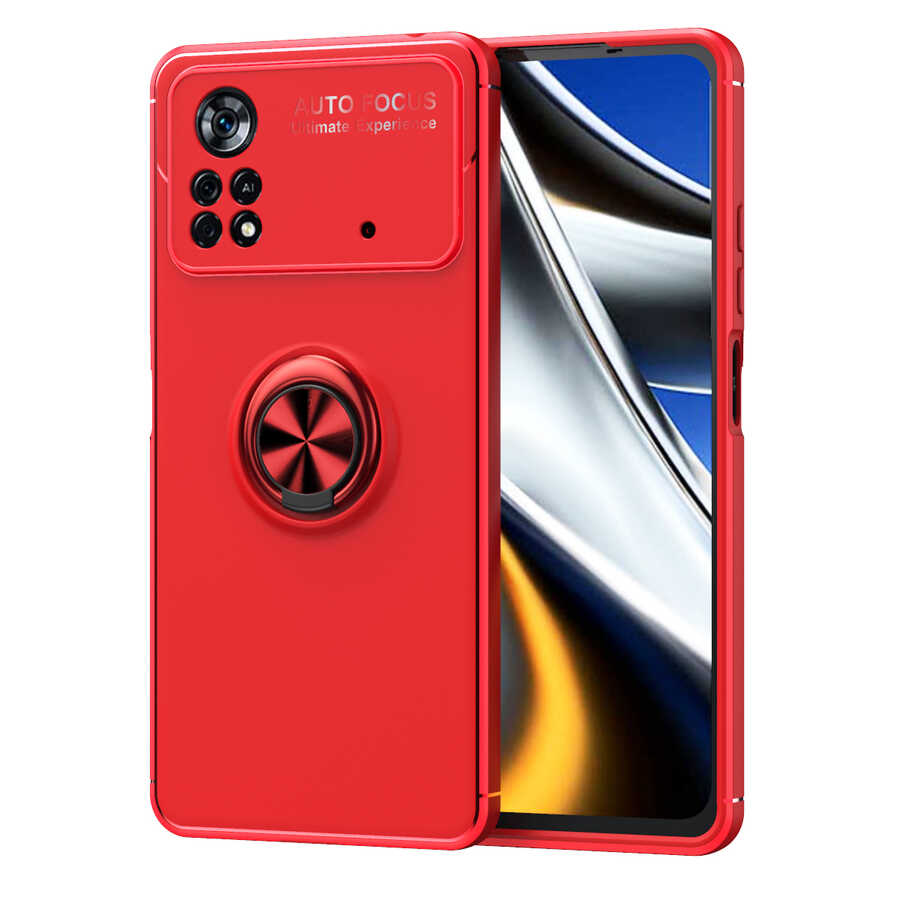 Xiaomi%20Uyumlu%20%20Poco%20X4%20Pro%205G%20Kılıf%20Zore%20Ravel%20Silikon%20Kapak-Kırmızı