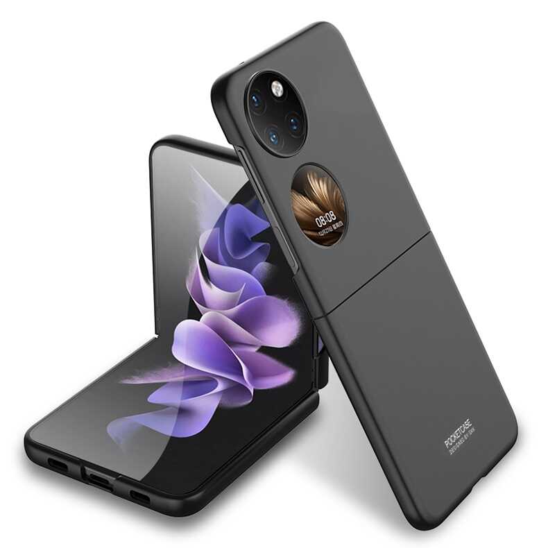 Huawei%20Uyumlu%20P50%20Pocket%20Kılıf%20Zore%20Sert%20Kıpta%20Kapak-Siyah