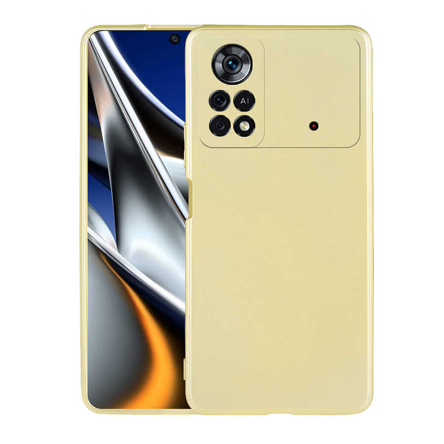 Xiaomi%20Uyumlu%20%20Poco%20M4%20Pro%204G%20Kılıf%20Zore%20Premier%20Silikon%20Kapak-Gold