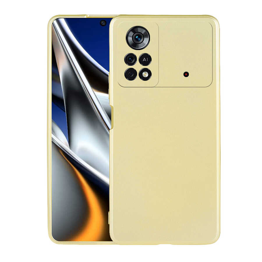 Xiaomi%20Uyumlu%20%20Poco%20X4%20Pro%205G%20Kılıf%20Zore%20Premier%20Silikon%20Kapak-Gold