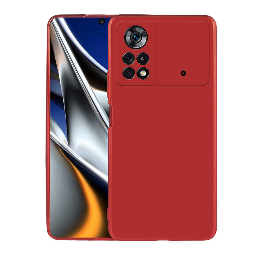 Xiaomi%20Uyumlu%20%20Poco%20X4%20Pro%205G%20Kılıf%20Zore%20Premier%20Silikon%20Kapak-Kırmızı