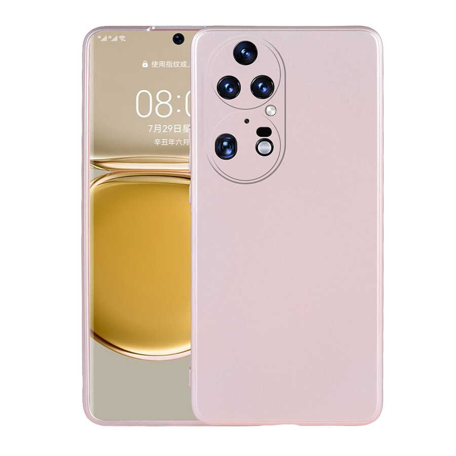 Huawei%20Uyumlu%20P50%20Pro%20Kılıf%20Zore%20Premier%20Silikon%20Kapak-Rose%20gold