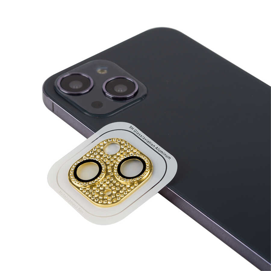 iPhone%20Uyumlu%2013%20Zore%20CL-08%20Kamera%20Lens%20Koruyucu-Gold