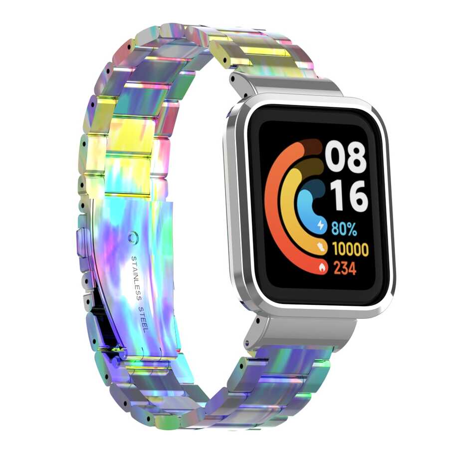 Xiaomi%20Uyumlu%20%20Redmi%20Watch%20(Mi%20Watch%20Lite)%20Zore%20KRD-60%20Metal%20Kordon-Colorful