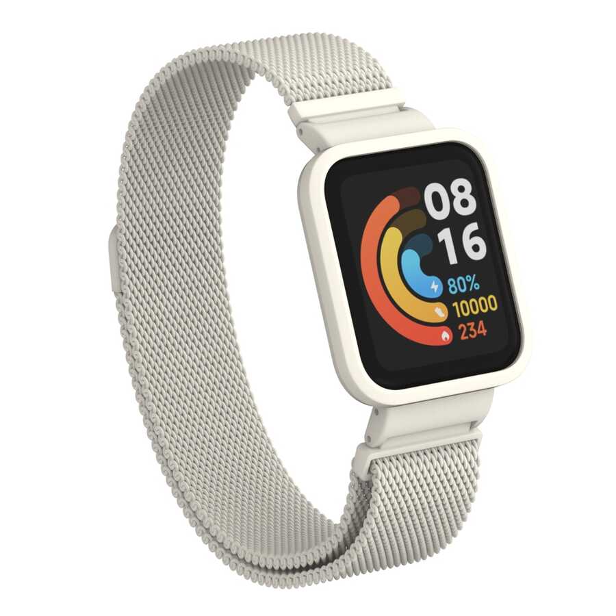 Xiaomi%20Uyumlu%20%20Redmi%20Watch%20(Mi%20Watch%20Lite)%20Zore%20KRD-58%20Metal%20Kordon-Gümüş