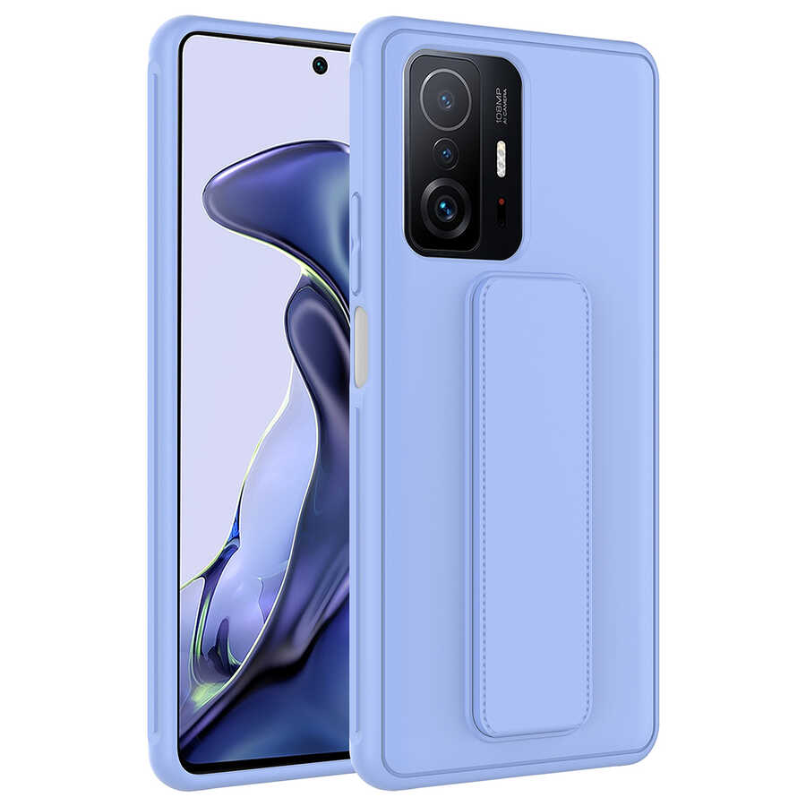 Xiaomi%20Uyumlu%20%20Mi%2011T%20Pro%205G%20Kılıf%20Zore%20Qstand%20Kapak-Lila