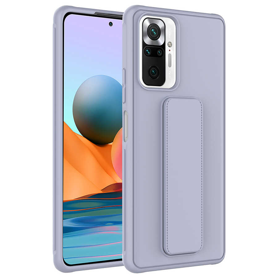 Xiaomi%20Uyumlu%20%20Redmi%20Note%2010%20Pro%20Kılıf%20Zore%20Qstand%20Kapak-Gri