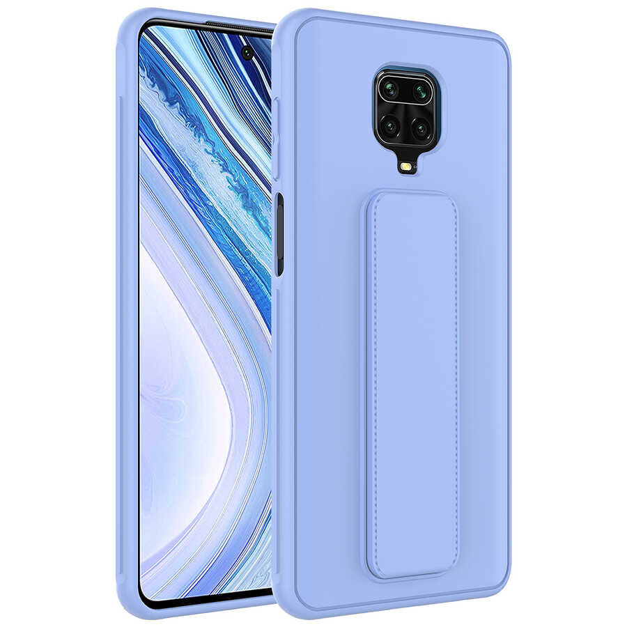 Xiaomi%20Uyumlu%20%20Redmi%20Note%209%20Pro%20Kılıf%20Zore%20Qstand%20Kapak-Lila