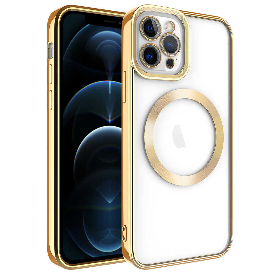 iPhone%20Uyumlu%2011%20Pro%20Kılıf%20Magsafe%20Wireless%20Şarj%20Özellikli%20Zore%20Setro%20Silikon-Gold