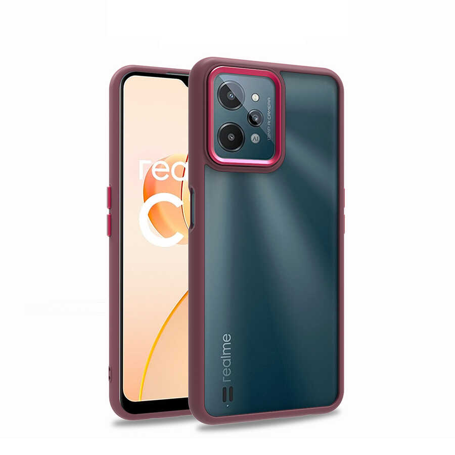 Realme%20C31%20Kılıf%20Zore%20Flora%20Kapak-Kırmızı