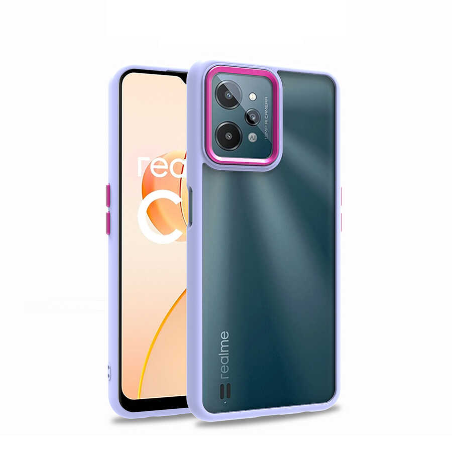 Realme%20C31%20Kılıf%20Zore%20Flora%20Kapak-Lila