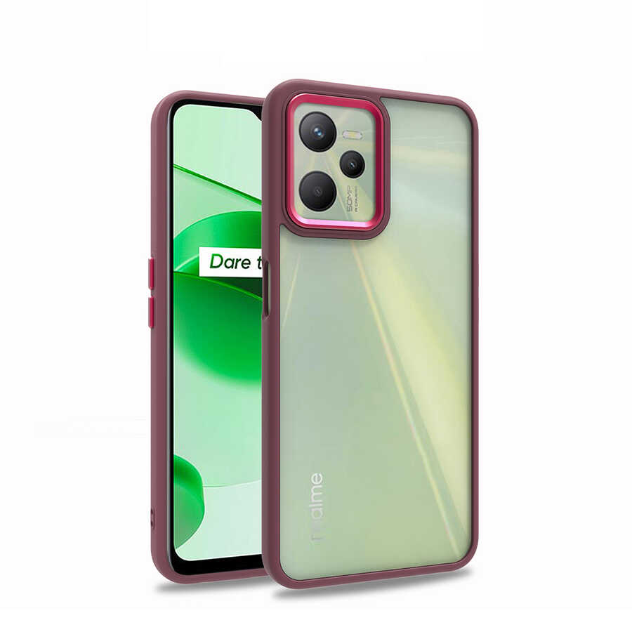 Realme%20C35%20Kılıf%20Zore%20Flora%20Kapak-Kırmızı