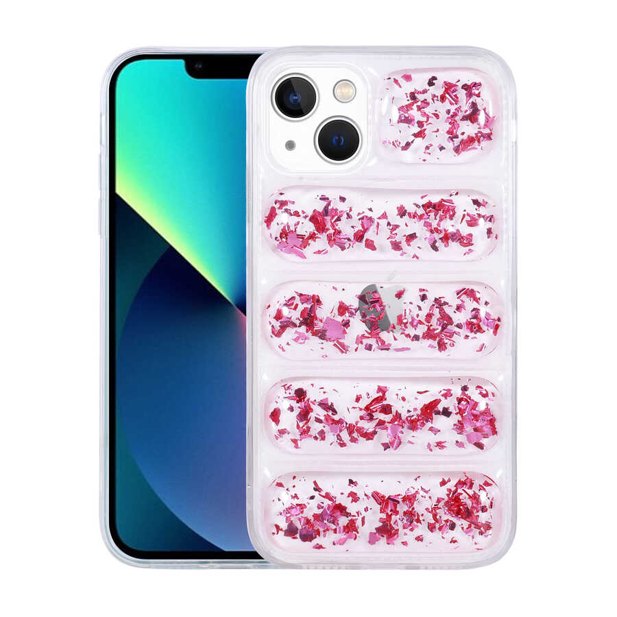 iPhone%20Uyumlu%2013%20Kılıf%20Kamera%20Korumalı%20Simli%20Airbag’li%20Zore%20Dalga%20Kapak-Pembe%20koyu