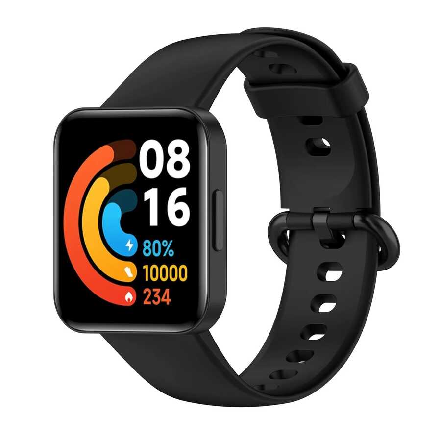 Xiaomi%20Uyumlu%20%20Redmi%20Watch%202%20Lite%20Zore%20Klasik%20Kordon-Siyah