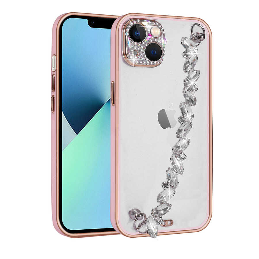 iPhone%20Uyumlu%2013%20Kılıf%20Taş%20Süslemeli%20Kamera%20Korumalı%20El%20Tutamaçlı%20Zore%20Blazer%20Kapak-Pembe