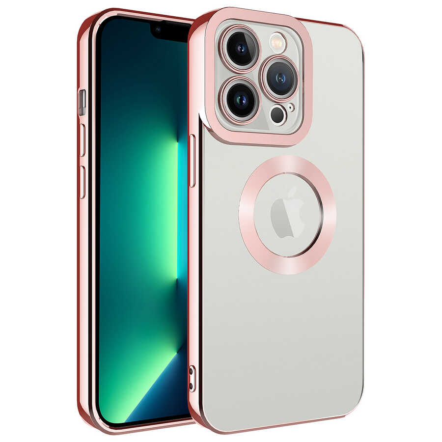 iPhone%20Uyumlu%2013%20Pro%20Kılıf%20Kamera%20Korumalı%20Logo%20Gösteren%20Zore%20Omega%20Kapak-Rose%20gold