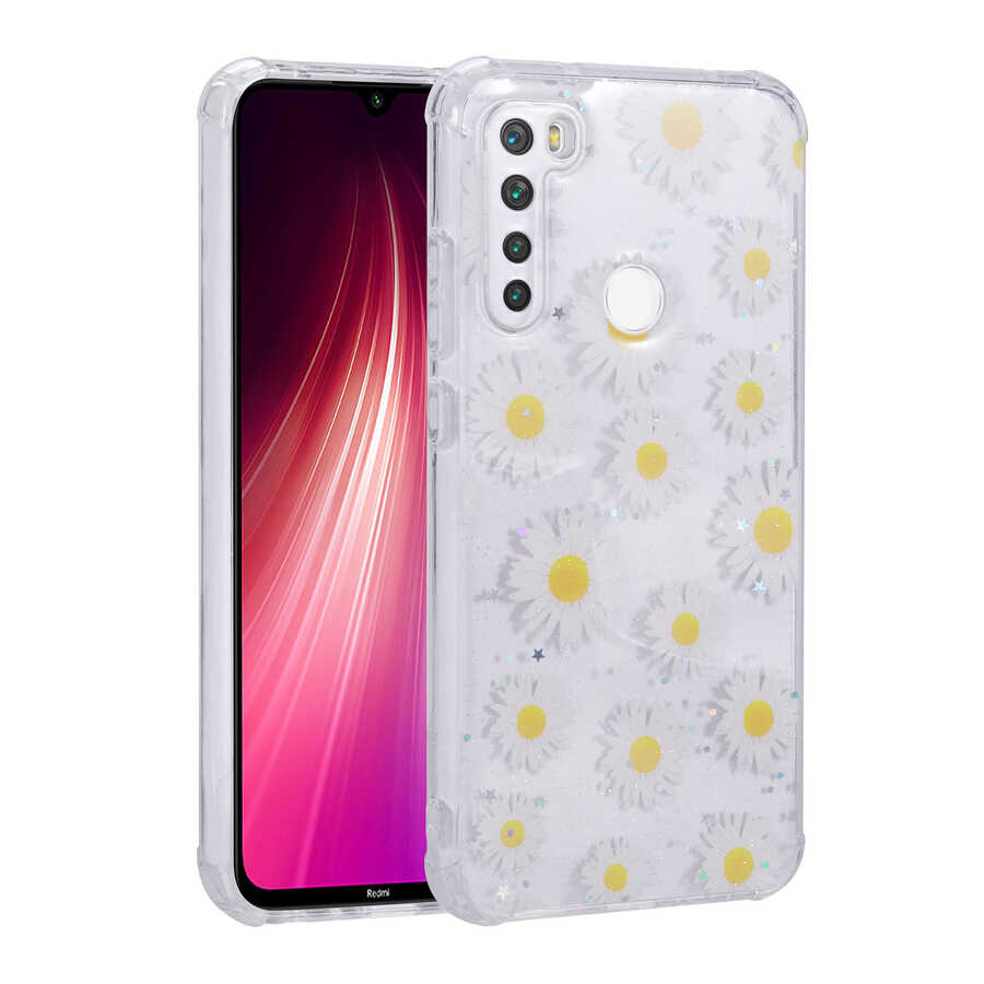 Xiaomi%20Uyumlu%20%20Redmi%20Note%208%20Kılıf%20Simli%20Desenli%20Kamera%20Korumalı%20Parlak%20Zore%20Popy%20Kapak-Papatya