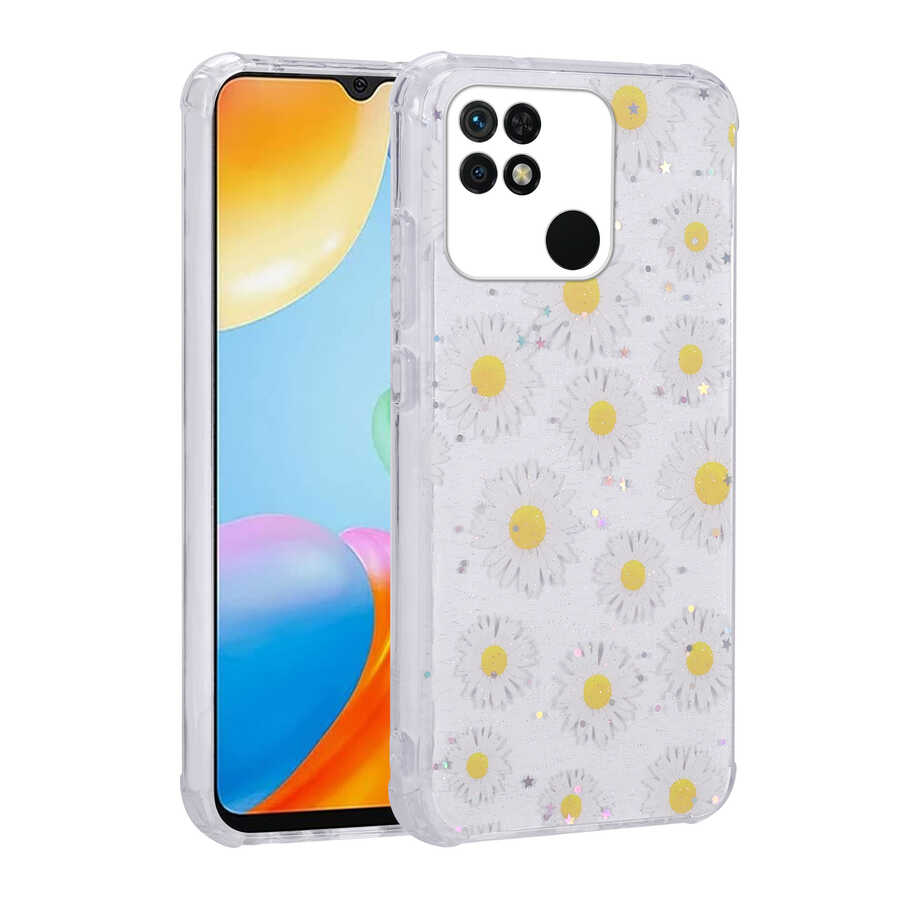 Xiaomi%20Uyumlu%20%20Redmi%2010C%20Kılıf%20Simli%20Desenli%20Kamera%20Korumalı%20Parlak%20Zore%20Popy%20Kapak-Papatya