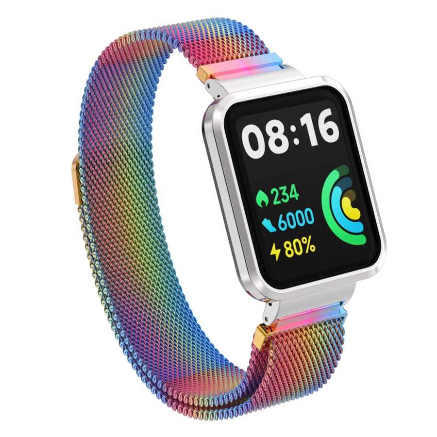 Xiaomi%20Uyumlu%20%20Redmi%20Watch%202%20Lite%20Zore%20KRD-58%20Metal%20Kordon-Colorful