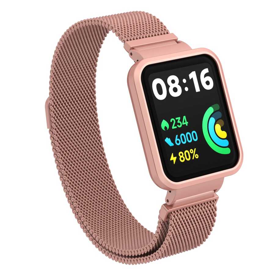 Xiaomi%20Uyumlu%20%20Redmi%20Watch%202%20Lite%20Zore%20KRD-58%20Metal%20Kordon-Pembe%20açık