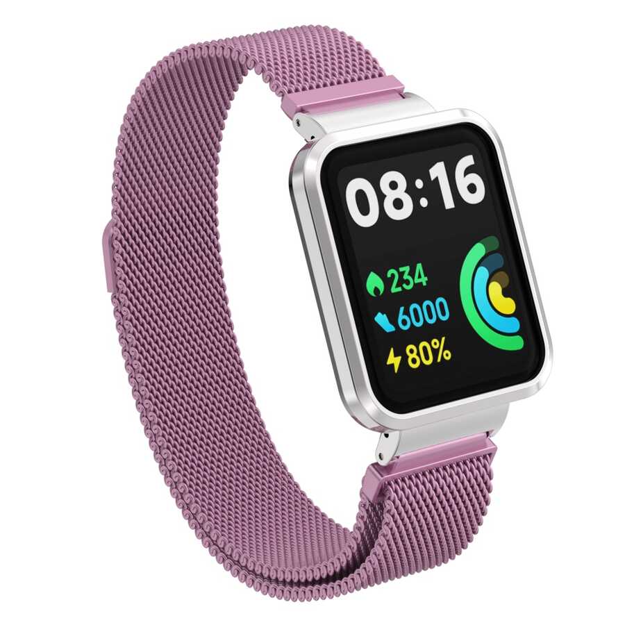 Xiaomi%20Uyumlu%20%20Redmi%20Watch%202%20Lite%20Zore%20KRD-58%20Metal%20Kordon-Pembe