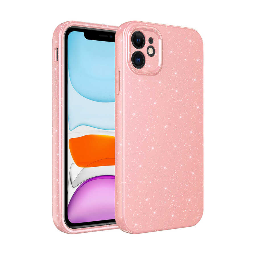 iPhone%20Uyumlu%2011%20Kılıf%20Kamera%20Korumalı%20Simli%20Lüks%20Zore%20Koton%20Kapak-Pembe