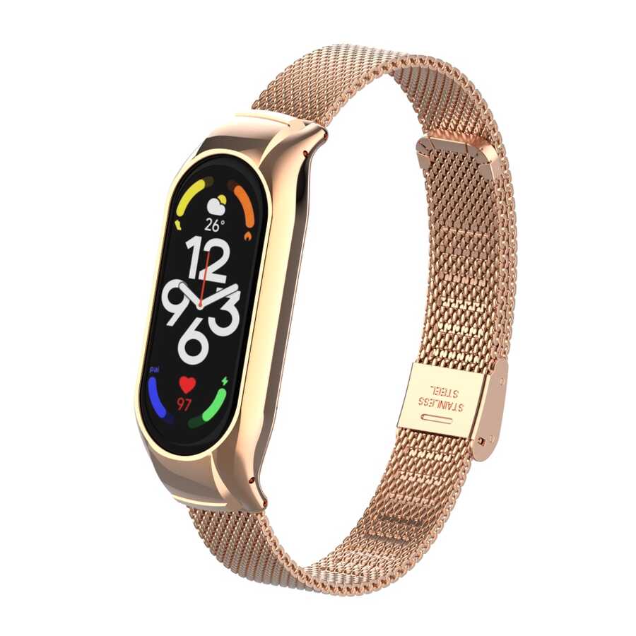 Xiaomi%20Uyumlu%20%20Mi%20Band%207%20KRD-06%20Metal%20Kordon-Rose%20gold