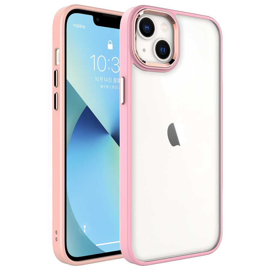 iPhone%20Uyumlu%2014%20Kılıf%20Zore%20Krom%20Kapak-Pembe%20açık