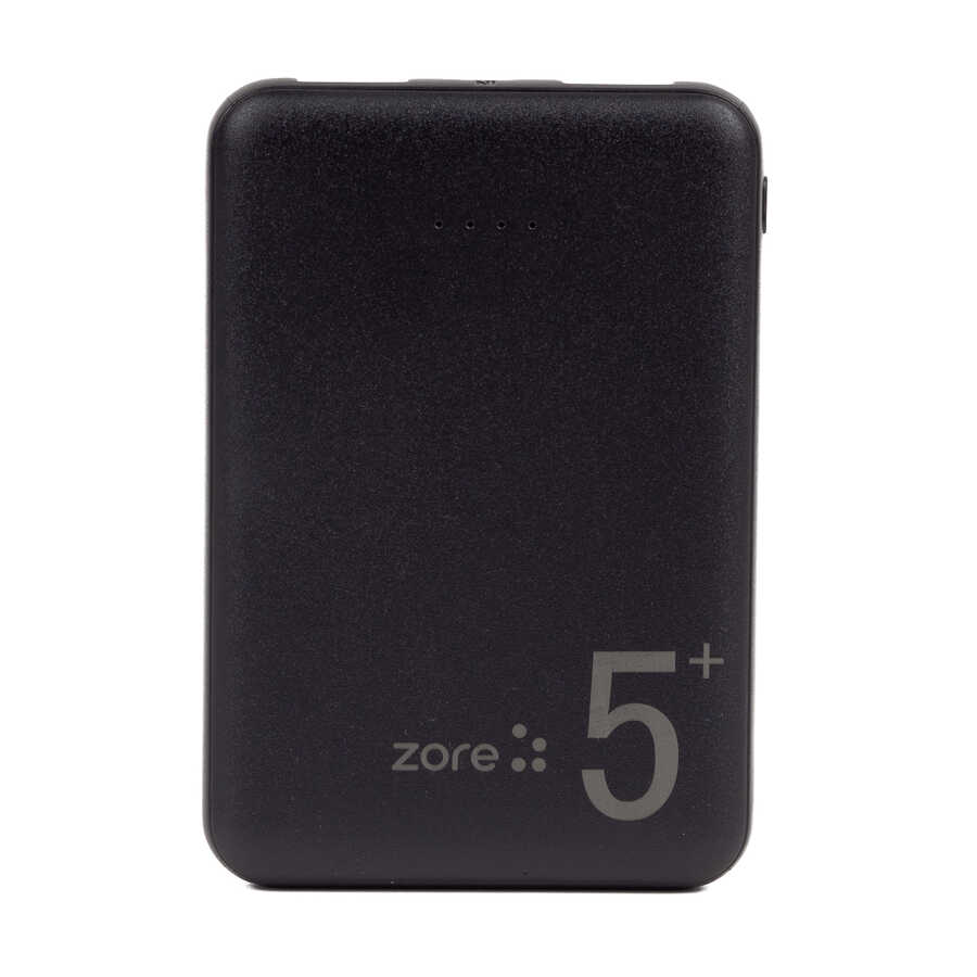 Zore%20ZR-PW04%20Led%20Işıklı%20Taşınabilir%20Powerbank%205000%20mAh-Siyah