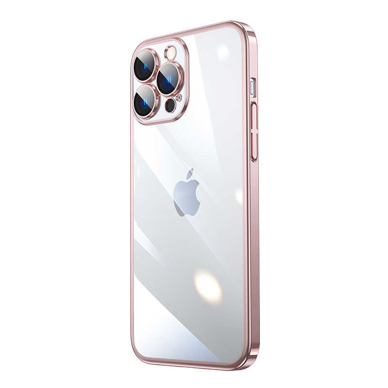 iPhone%20Uyumlu%2014%20Pro%20Max%20Kılıf%20Sert%20PC%20Renkli%20Çerçeveli%20Zore%20Riksos%20Kapak-Rose%20gold