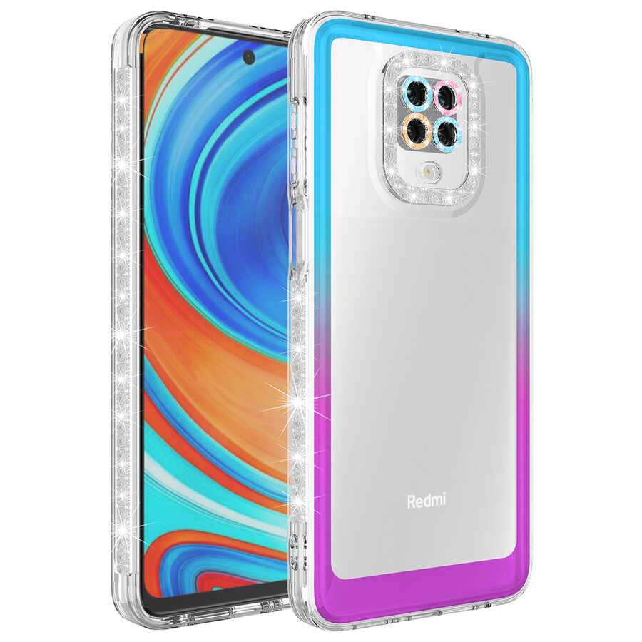 Xiaomi%20Uyumlu%20%20Redmi%20Note%209S%20Kılıf%20Simli%20ve%20Renk%20Geçiş%20Tasarımlı%20Lens%20Korumalı%20Zore%20Park%20Kapak-Mavi-mor