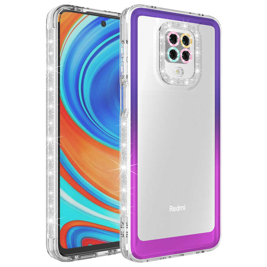 Xiaomi%20Uyumlu%20%20Redmi%20Note%209S%20Kılıf%20Simli%20ve%20Renk%20Geçiş%20Tasarımlı%20Lens%20Korumalı%20Zore%20Park%20Kapak-Mor-pembe