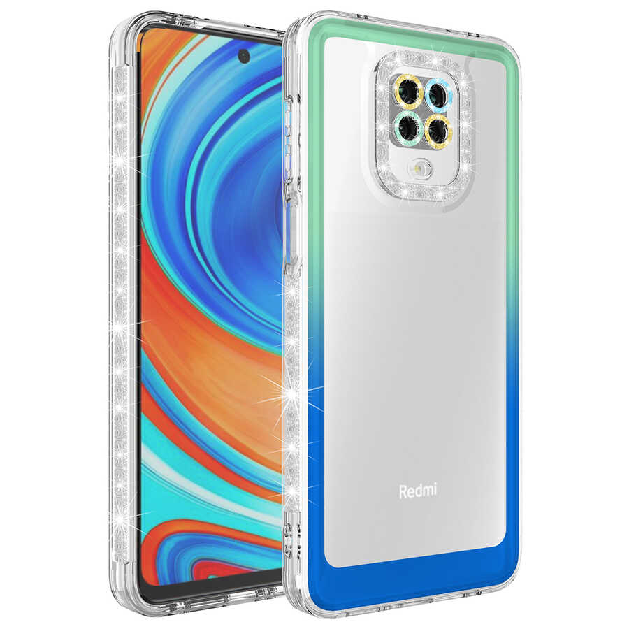 Xiaomi%20Uyumlu%20%20Redmi%20Note%209S%20Kılıf%20Simli%20ve%20Renk%20Geçiş%20Tasarımlı%20Lens%20Korumalı%20Zore%20Park%20Kapak-Yeşil-mavi